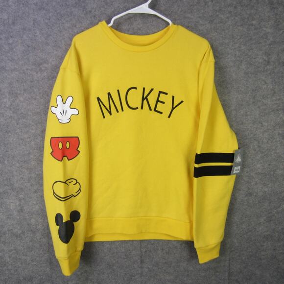 Disney Mickey Sweatshirt Mens Large Crewneck Pullover Graphic Icons New With - Picture 1 of 8